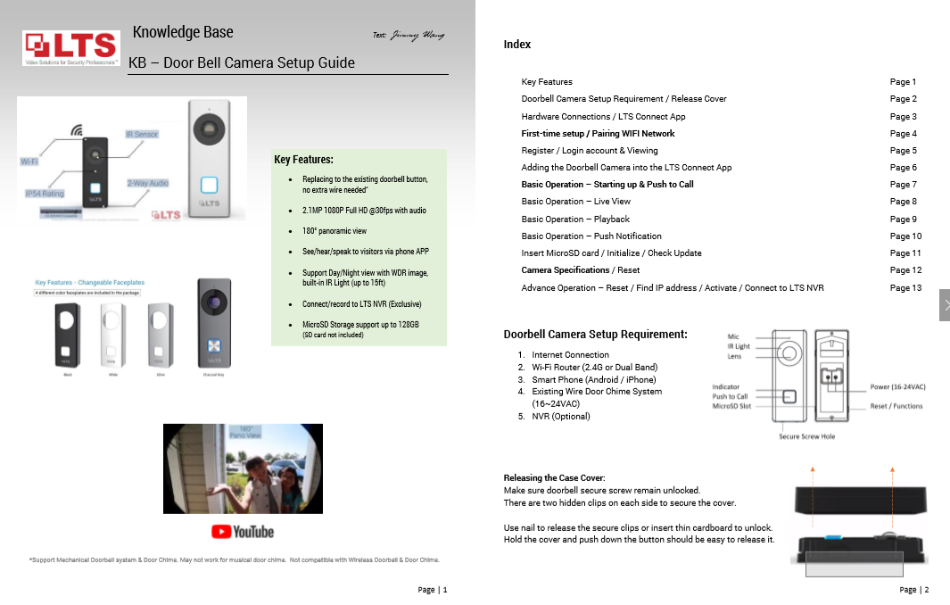 PDF) LTK6128W-WIFI Doorbell Setup Guide 